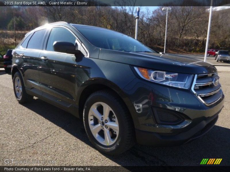 Guard Metallic / Ebony 2015 Ford Edge SE AWD