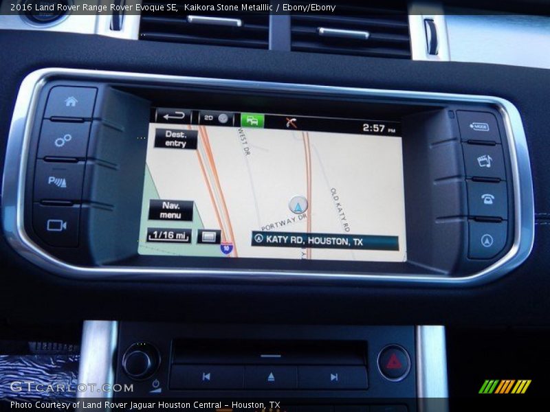 Navigation of 2016 Range Rover Evoque SE