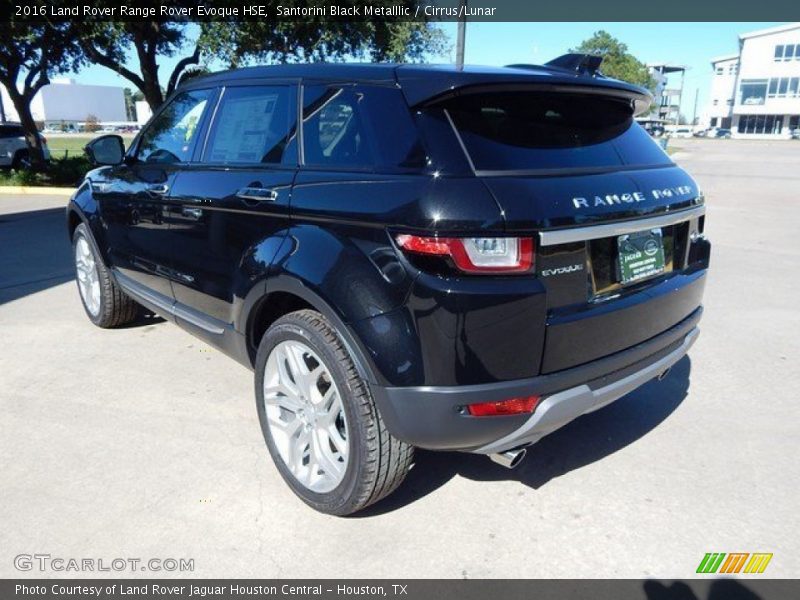 Santorini Black Metalllic / Cirrus/Lunar 2016 Land Rover Range Rover Evoque HSE