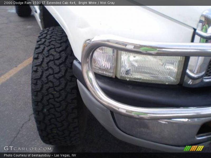 Bright White / Mist Gray 2000 Dodge Ram 1500 ST Extended Cab 4x4