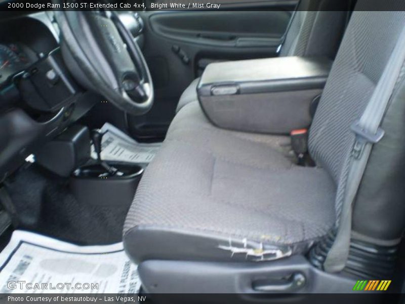 Bright White / Mist Gray 2000 Dodge Ram 1500 ST Extended Cab 4x4
