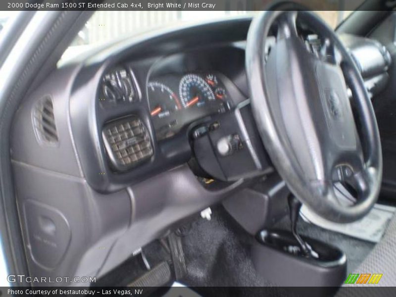 Bright White / Mist Gray 2000 Dodge Ram 1500 ST Extended Cab 4x4