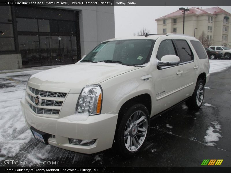 White Diamond Tricoat / Ebony/Ebony 2014 Cadillac Escalade Premium AWD
