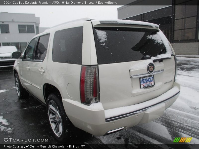 White Diamond Tricoat / Ebony/Ebony 2014 Cadillac Escalade Premium AWD
