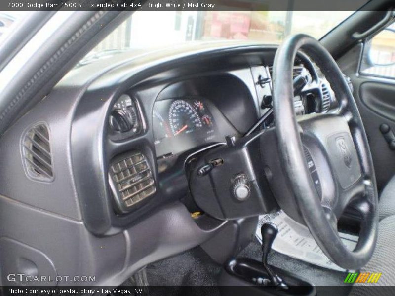 Bright White / Mist Gray 2000 Dodge Ram 1500 ST Extended Cab 4x4