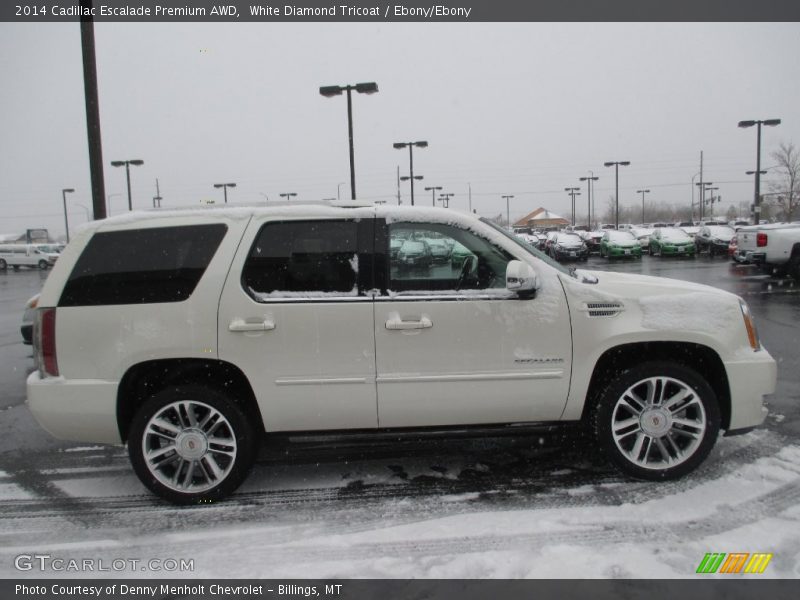 White Diamond Tricoat / Ebony/Ebony 2014 Cadillac Escalade Premium AWD