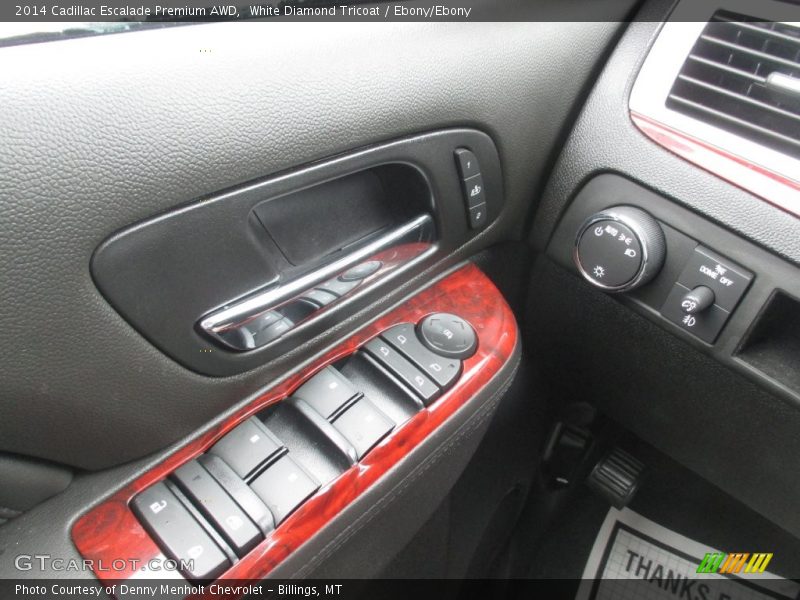 White Diamond Tricoat / Ebony/Ebony 2014 Cadillac Escalade Premium AWD