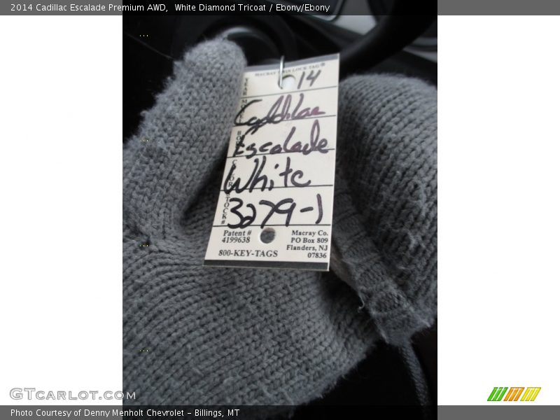 White Diamond Tricoat / Ebony/Ebony 2014 Cadillac Escalade Premium AWD