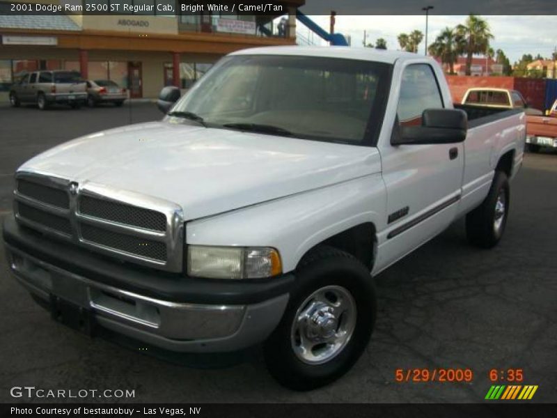 Bright White / Camel/Tan 2001 Dodge Ram 2500 ST Regular Cab