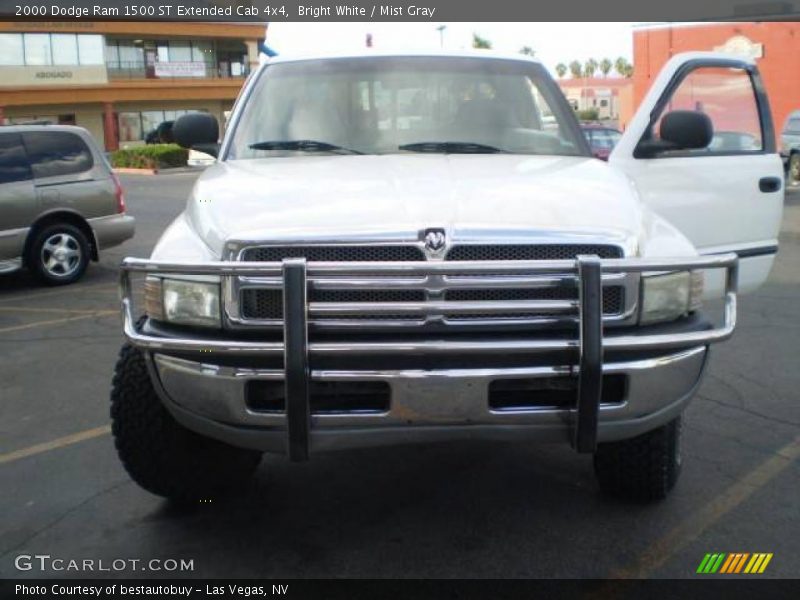 Bright White / Mist Gray 2000 Dodge Ram 1500 ST Extended Cab 4x4