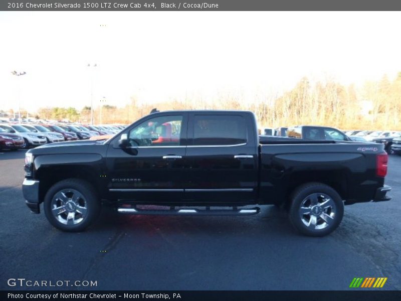 Black / Cocoa/Dune 2016 Chevrolet Silverado 1500 LTZ Crew Cab 4x4