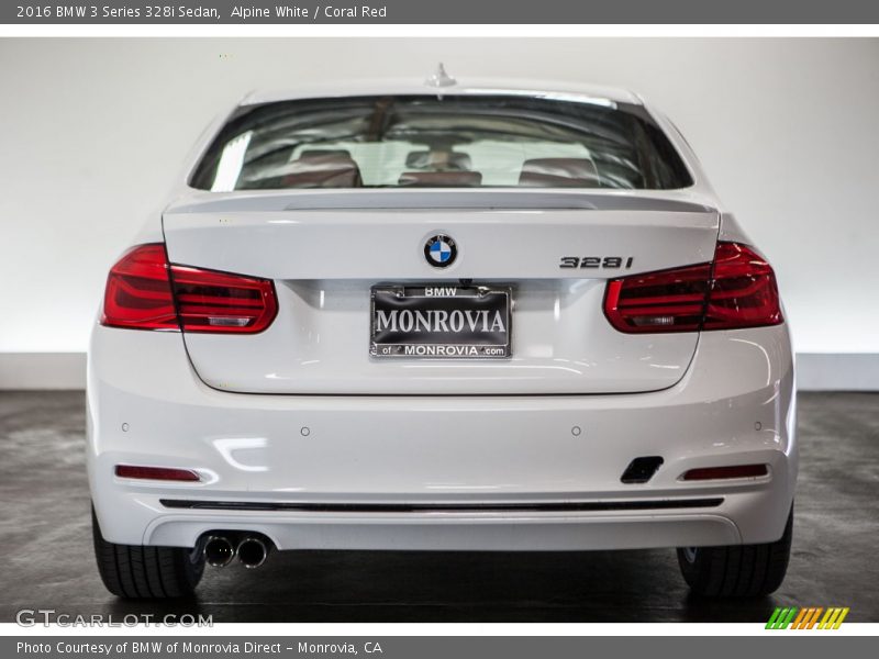 Alpine White / Coral Red 2016 BMW 3 Series 328i Sedan