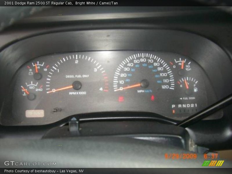 Bright White / Camel/Tan 2001 Dodge Ram 2500 ST Regular Cab