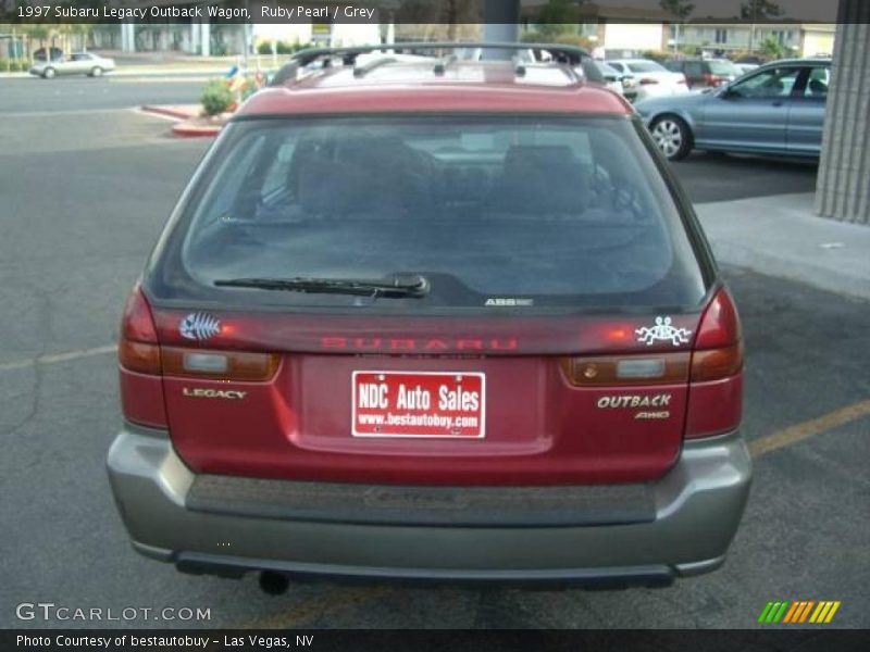 Ruby Pearl / Grey 1997 Subaru Legacy Outback Wagon