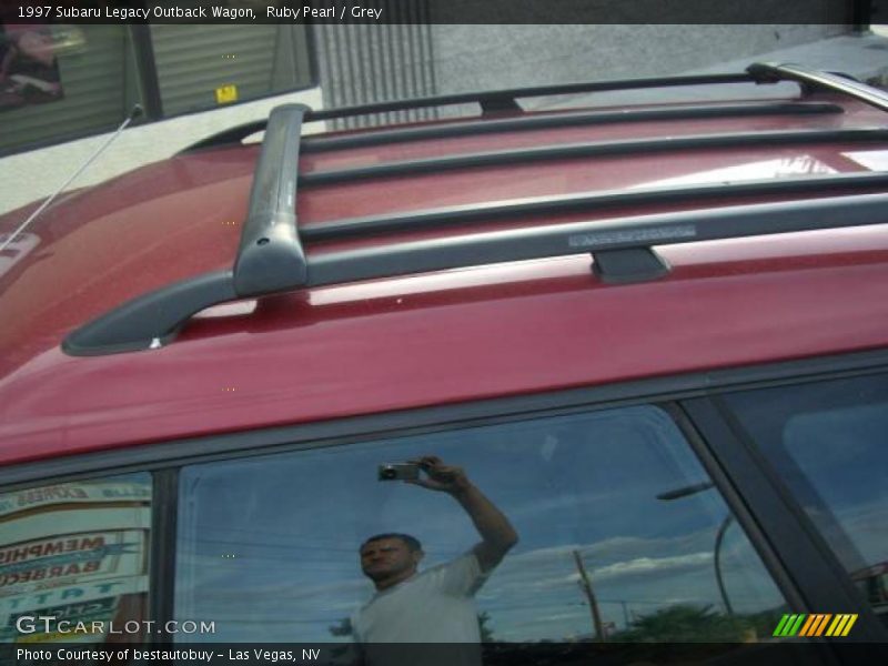 Ruby Pearl / Grey 1997 Subaru Legacy Outback Wagon