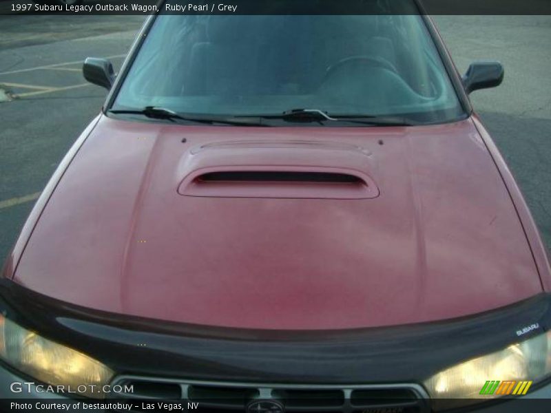 Ruby Pearl / Grey 1997 Subaru Legacy Outback Wagon