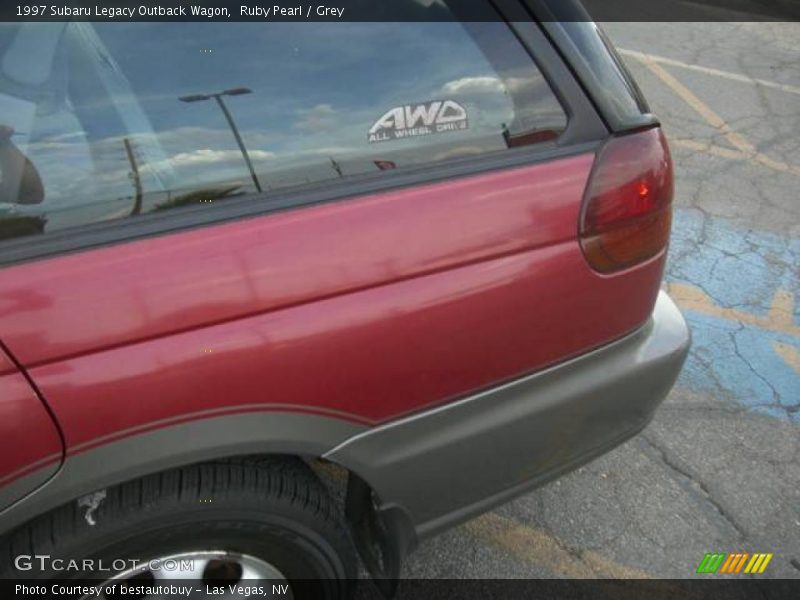 Ruby Pearl / Grey 1997 Subaru Legacy Outback Wagon