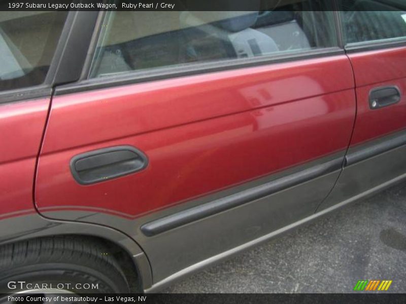 Ruby Pearl / Grey 1997 Subaru Legacy Outback Wagon