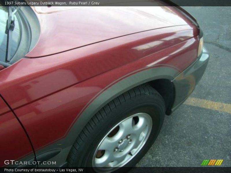 Ruby Pearl / Grey 1997 Subaru Legacy Outback Wagon