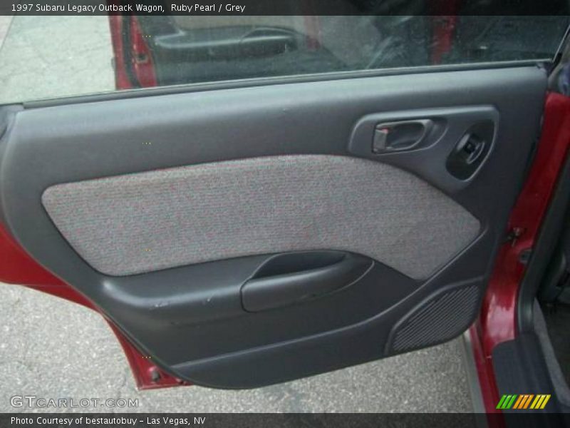 Ruby Pearl / Grey 1997 Subaru Legacy Outback Wagon