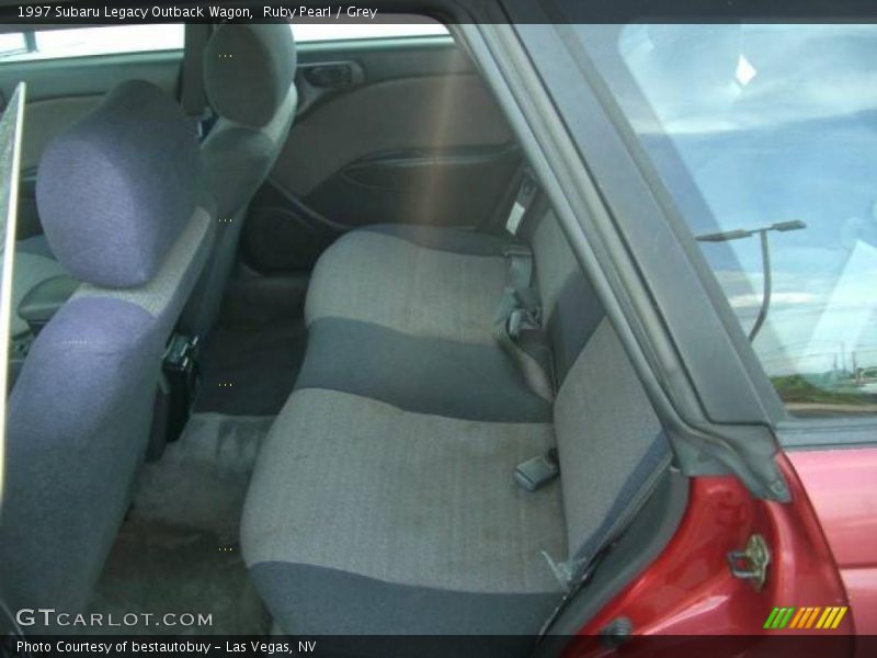 Ruby Pearl / Grey 1997 Subaru Legacy Outback Wagon