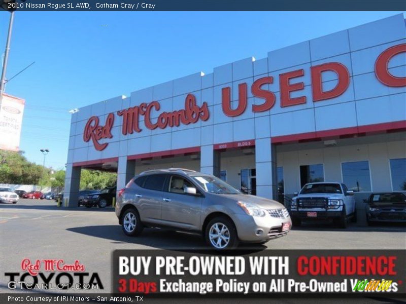 Gotham Gray / Gray 2010 Nissan Rogue SL AWD