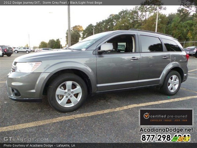 Storm Grey Pearl / Black/Light Frost Beige 2012 Dodge Journey SXT