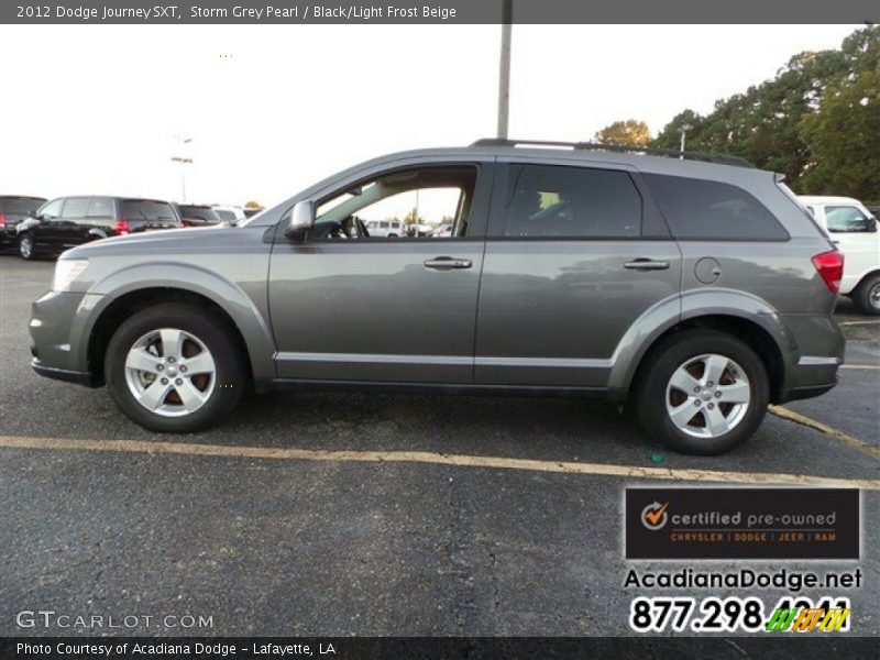Storm Grey Pearl / Black/Light Frost Beige 2012 Dodge Journey SXT