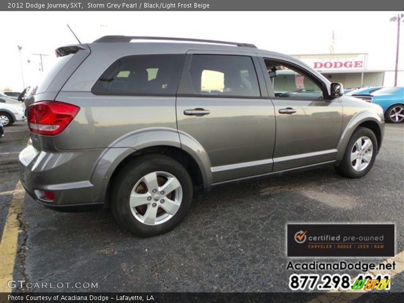 Storm Grey Pearl / Black/Light Frost Beige 2012 Dodge Journey SXT