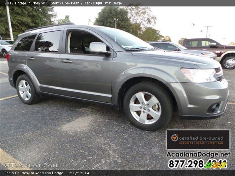 Storm Grey Pearl / Black/Light Frost Beige 2012 Dodge Journey SXT