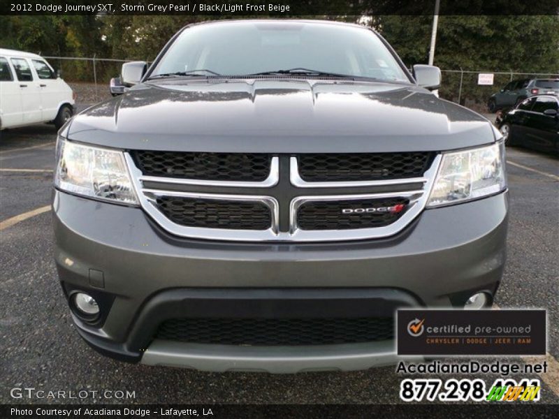 Storm Grey Pearl / Black/Light Frost Beige 2012 Dodge Journey SXT