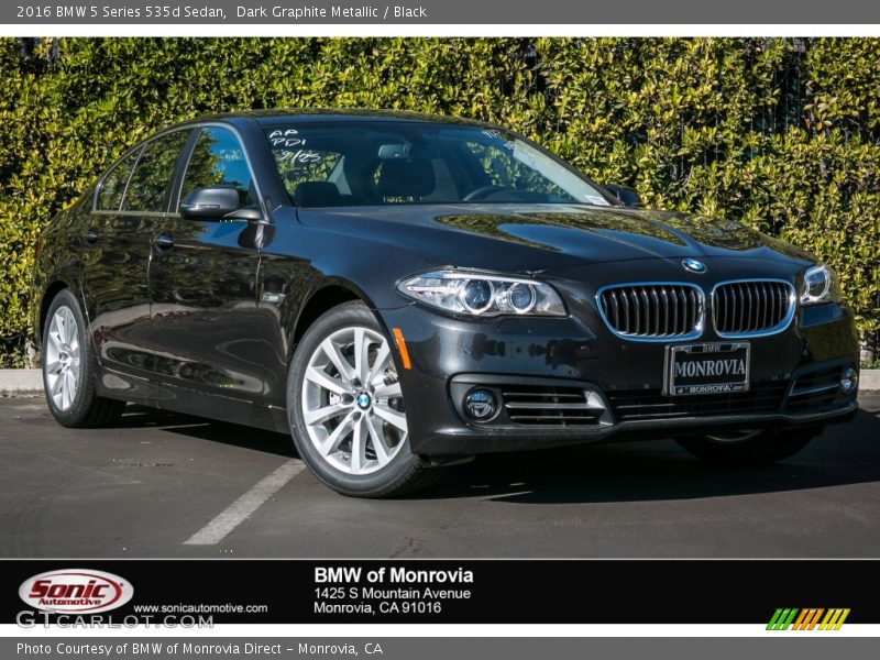 Dark Graphite Metallic / Black 2016 BMW 5 Series 535d Sedan