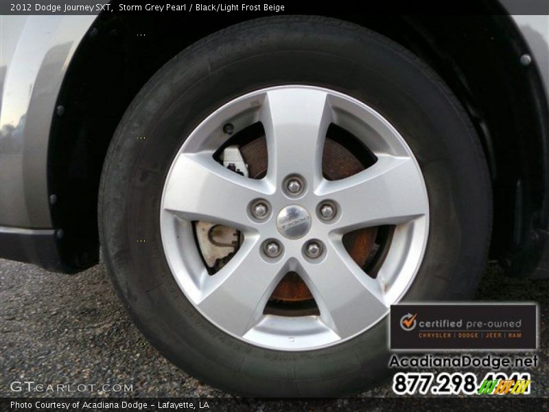 Storm Grey Pearl / Black/Light Frost Beige 2012 Dodge Journey SXT