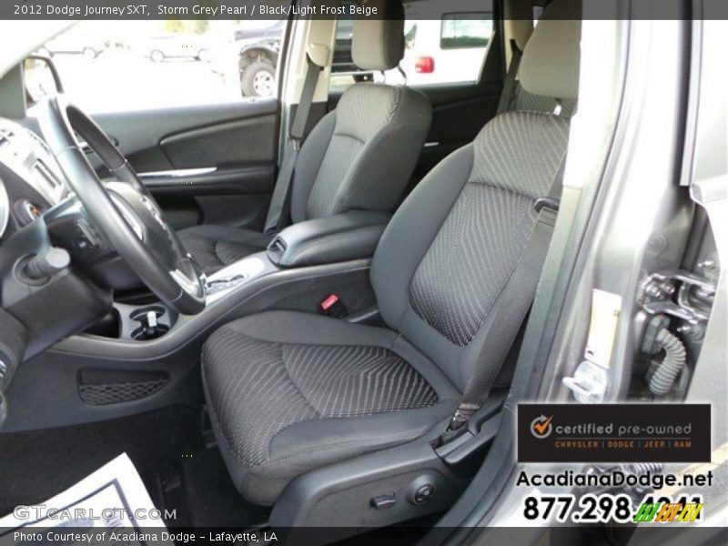 Storm Grey Pearl / Black/Light Frost Beige 2012 Dodge Journey SXT