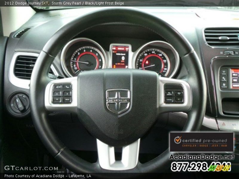 Storm Grey Pearl / Black/Light Frost Beige 2012 Dodge Journey SXT