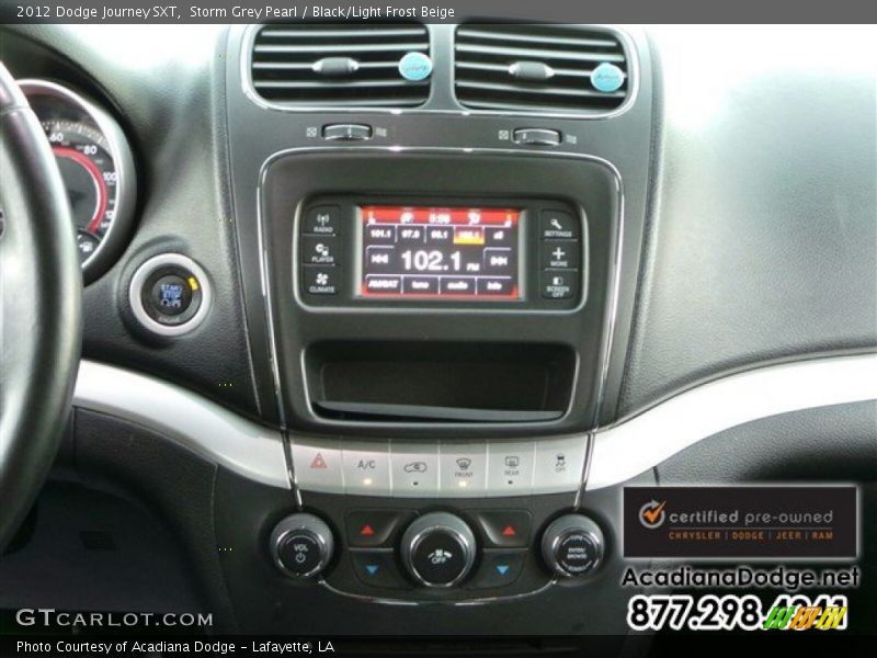 Storm Grey Pearl / Black/Light Frost Beige 2012 Dodge Journey SXT