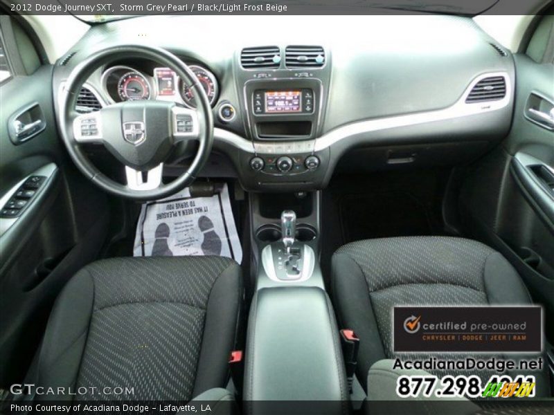 Storm Grey Pearl / Black/Light Frost Beige 2012 Dodge Journey SXT