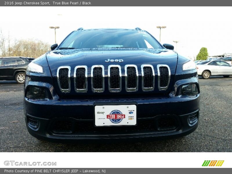 True Blue Pearl / Black 2016 Jeep Cherokee Sport
