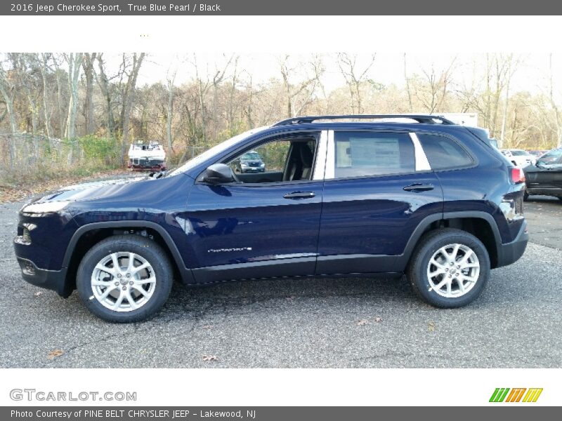 True Blue Pearl / Black 2016 Jeep Cherokee Sport