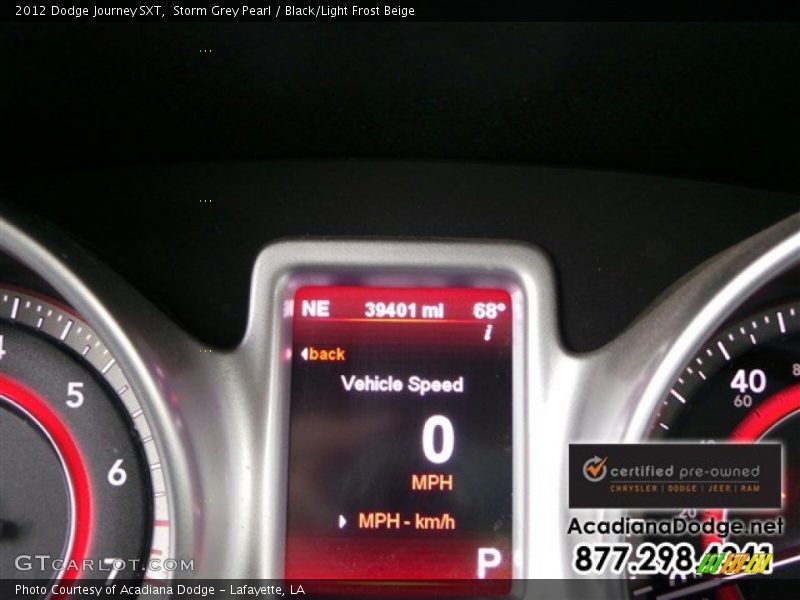 Storm Grey Pearl / Black/Light Frost Beige 2012 Dodge Journey SXT