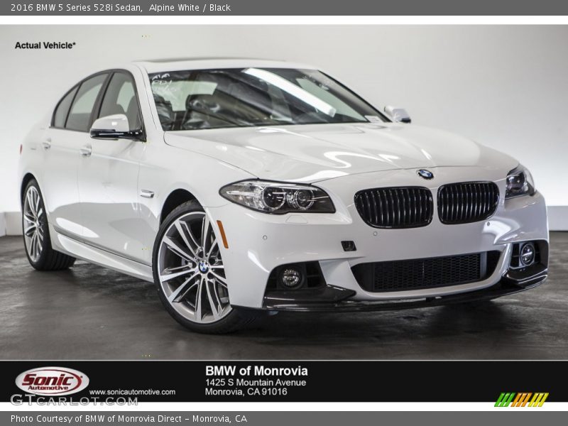 Alpine White / Black 2016 BMW 5 Series 528i Sedan