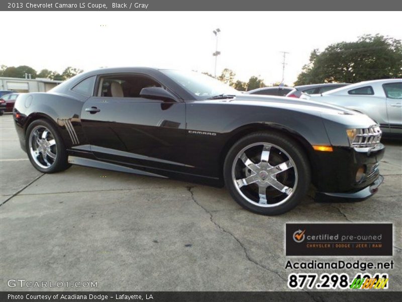 Black / Gray 2013 Chevrolet Camaro LS Coupe