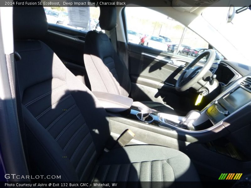 Deep Impact Blue / Charcoal Black 2014 Ford Fusion SE EcoBoost