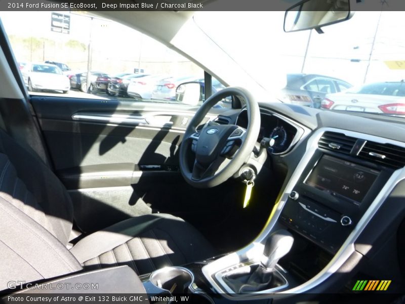 Deep Impact Blue / Charcoal Black 2014 Ford Fusion SE EcoBoost