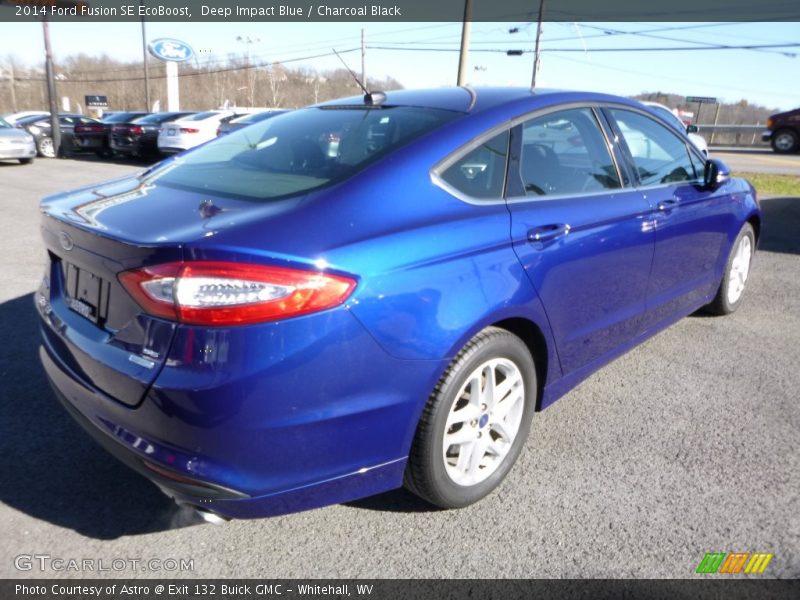 Deep Impact Blue / Charcoal Black 2014 Ford Fusion SE EcoBoost