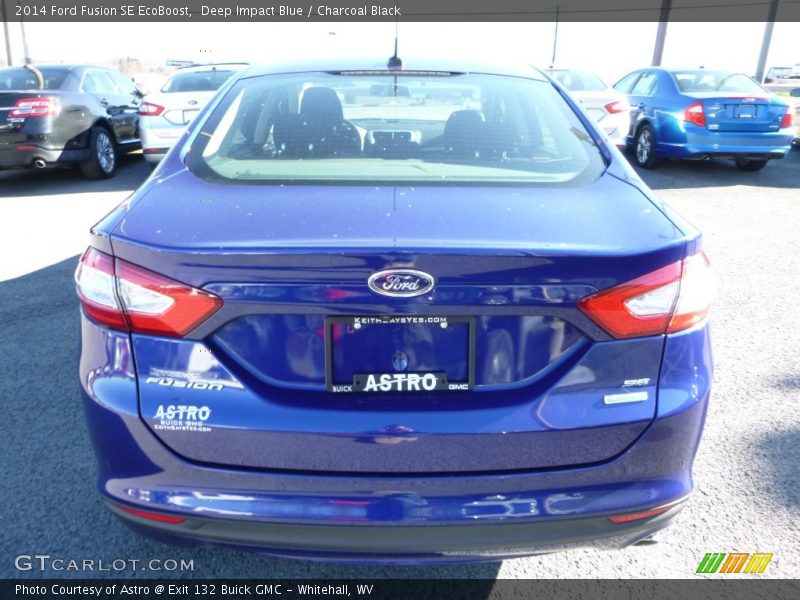 Deep Impact Blue / Charcoal Black 2014 Ford Fusion SE EcoBoost