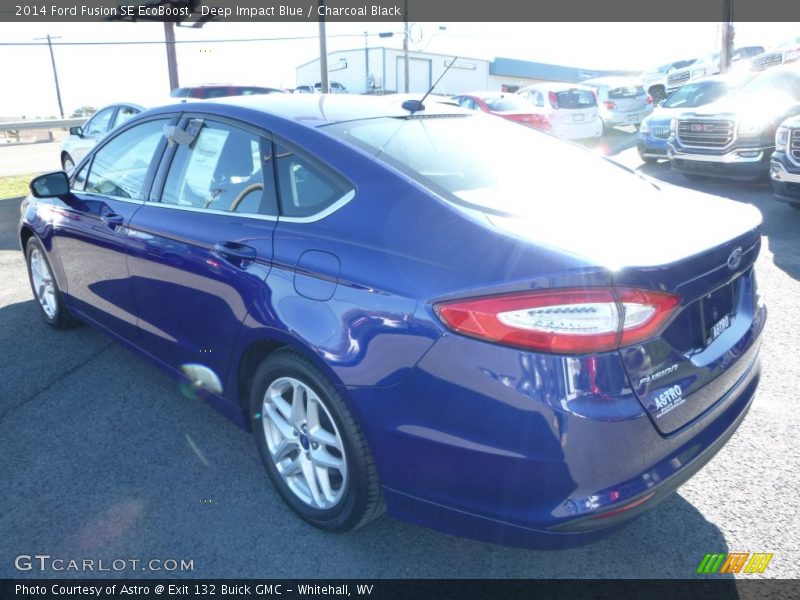 Deep Impact Blue / Charcoal Black 2014 Ford Fusion SE EcoBoost