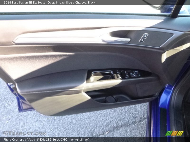 Deep Impact Blue / Charcoal Black 2014 Ford Fusion SE EcoBoost