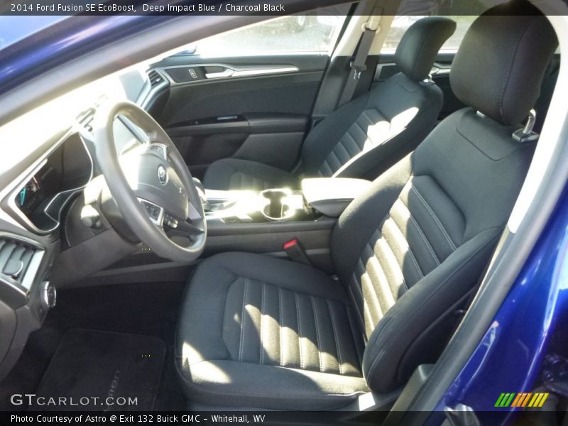 Deep Impact Blue / Charcoal Black 2014 Ford Fusion SE EcoBoost