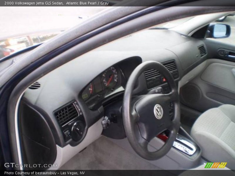Atlantic Blue Pearl / Gray 2000 Volkswagen Jetta GLS Sedan